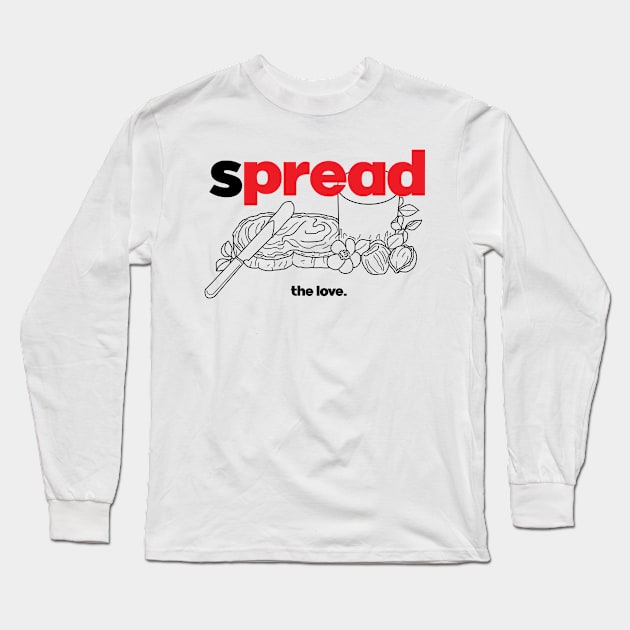 Spread The Love Nutella Chocolate Lovers Long Sleeve T-Shirt by Wearing Silly